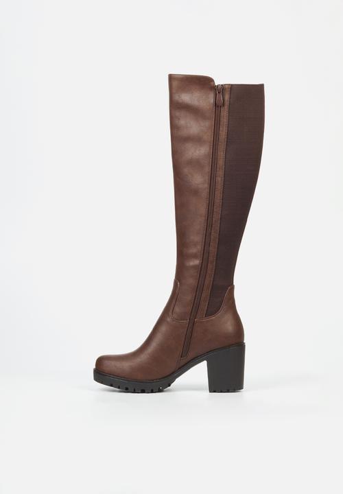Butterfly Feet - Noel 2 block heel boot - chocolate
