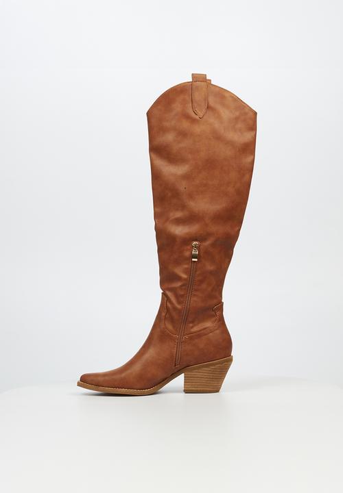 Miss Black - Dutton 2 western boot - tan