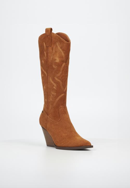 Miss Black - Bronco 1 western boot - tan