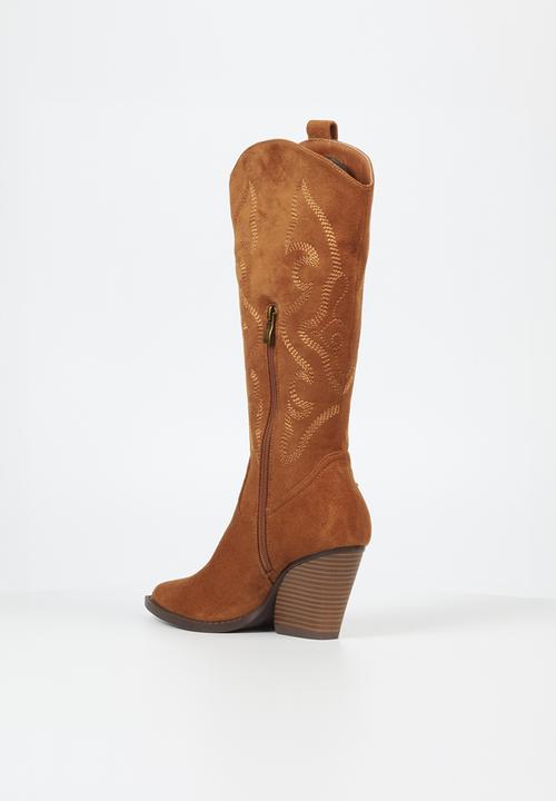 Miss Black - Bronco 1 western boot - tan