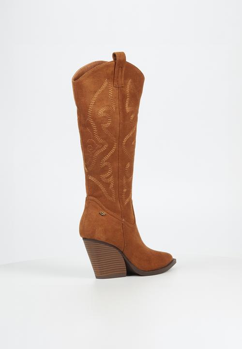 Miss Black - Bronco 1 western boot - tan