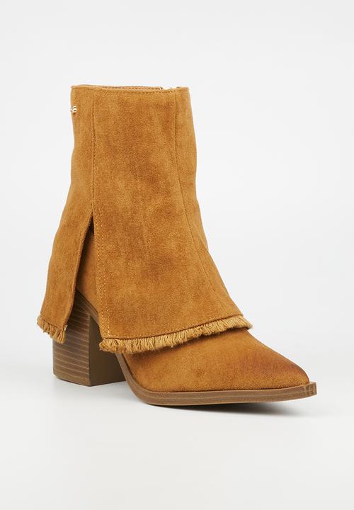 Miss Black - Cactus 1 heeled ankle boot - tan