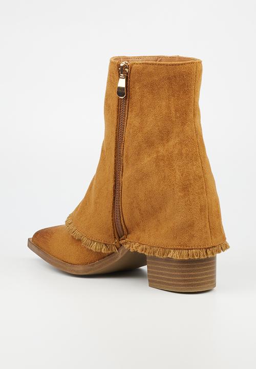 Miss Black - Cactus 1 heeled ankle boot - tan
