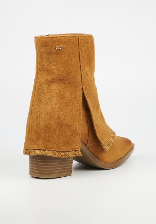 Miss Black - Cactus 1 heeled ankle boot - tan