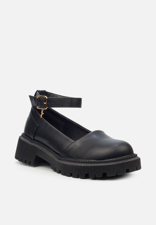 Rock & Co - Chainz 10 ankle tie loafer - black