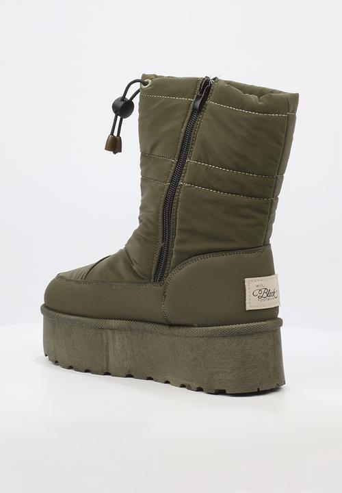 Miss Black - Bae 3 slip-on boot - olive