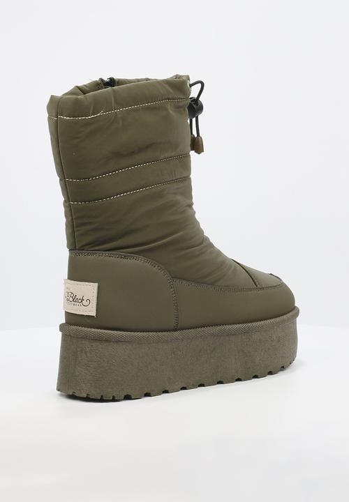Miss Black - Bae 3 slip-on boot - olive
