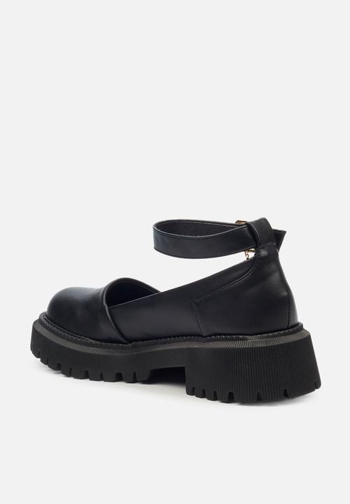 Rock & Co - Chainz 10 ankle tie loafer - black