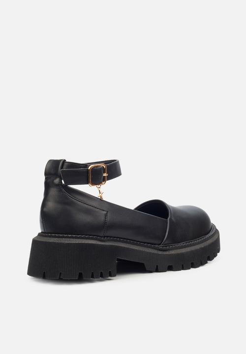 Rock & Co - Chainz 10 ankle tie loafer - black