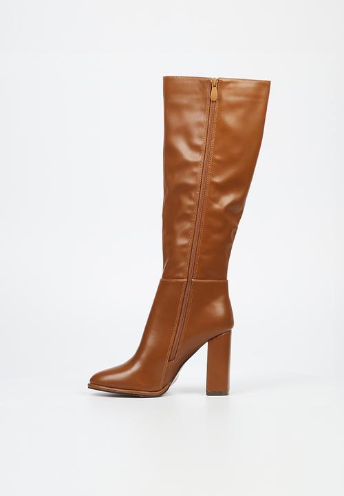 Miss Black - Shania 1 knee length boot - tan