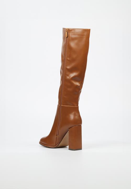 Miss Black - Shania 1 knee length boot - tan