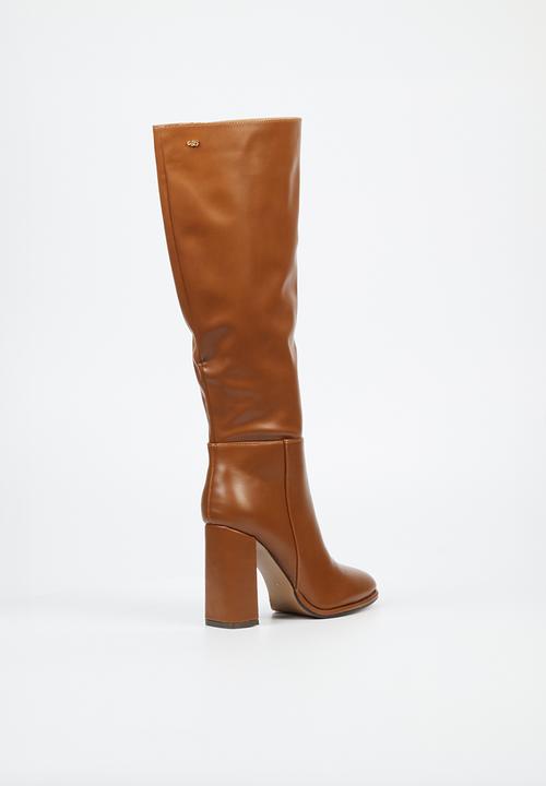 Miss Black - Shania 1 knee length boot - tan
