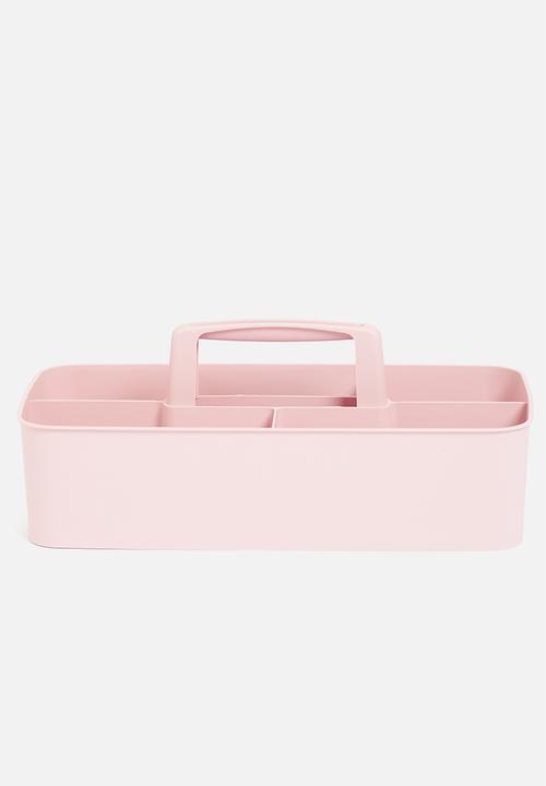 Stackable compartment box - pink