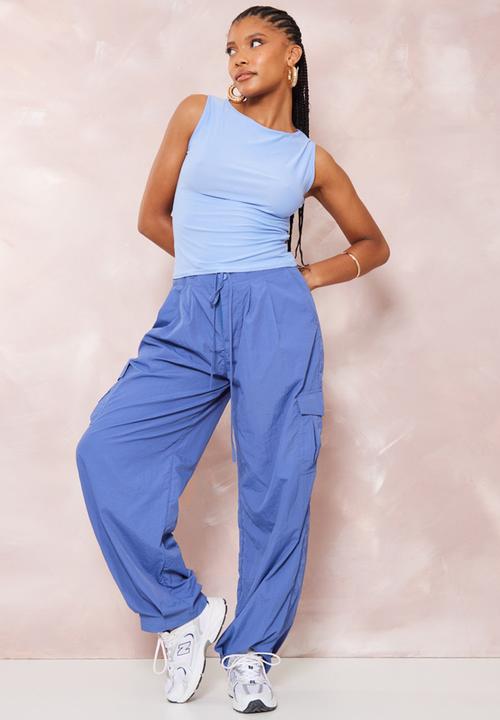 PrettyLittleThing - Dusty blue soft touch sleeveless top - dusty blue