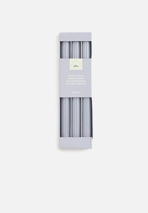 H&S - Taper candle set of 3 - purple