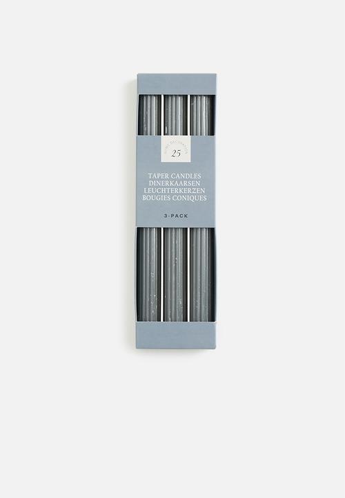 H&S - Dinner date candle set of 3 - charcoal