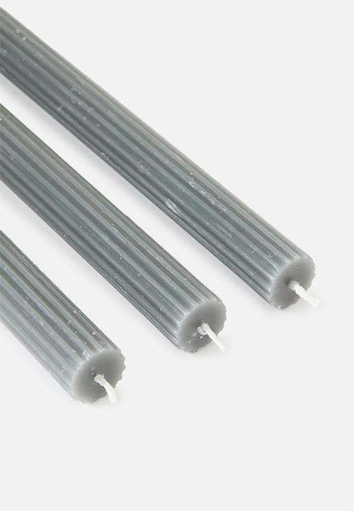 H&S - Dinner date candle set of 3 - charcoal