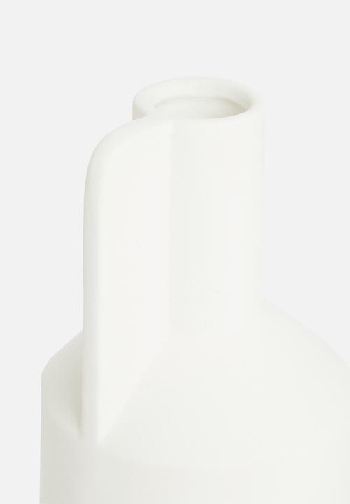 H&S - Handled vase - white