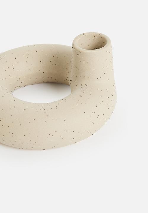 H&S - Donut candle holder - clay