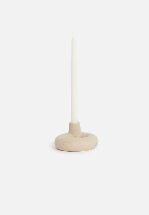 H&S - Donut candle holder - clay