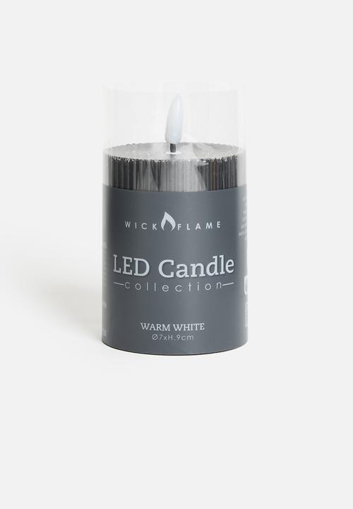 H&S - LED Candle - Small Stripe Black