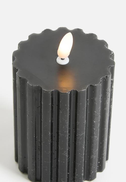 H&S - LED Candle - Thick Stripe Black