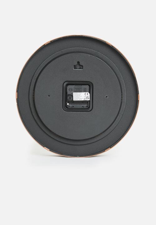 H&S - Como wall clock - white & natural