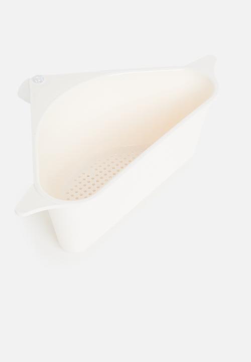 Excellent Houseware - Corner sink organiser – white