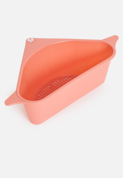 Excellent Houseware - Corner sink organiser – coral