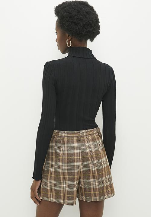 Superbalist - Check skort - brown check