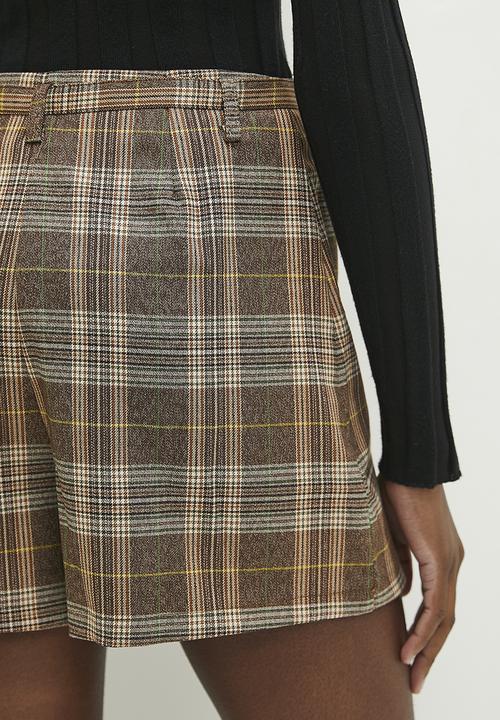 Superbalist - Check skort - brown check