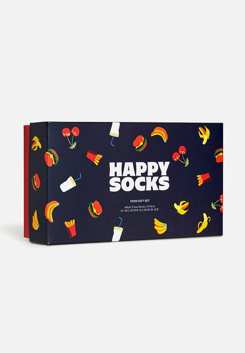 Happy Socks - 3-pack food socks gift set - navy