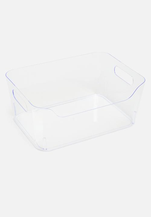 Excellent Houseware - Loopy set of 2 storage boxes large - clear