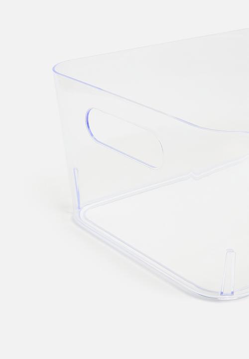 Excellent Houseware - Loopy set of 2 storage boxes large - clear