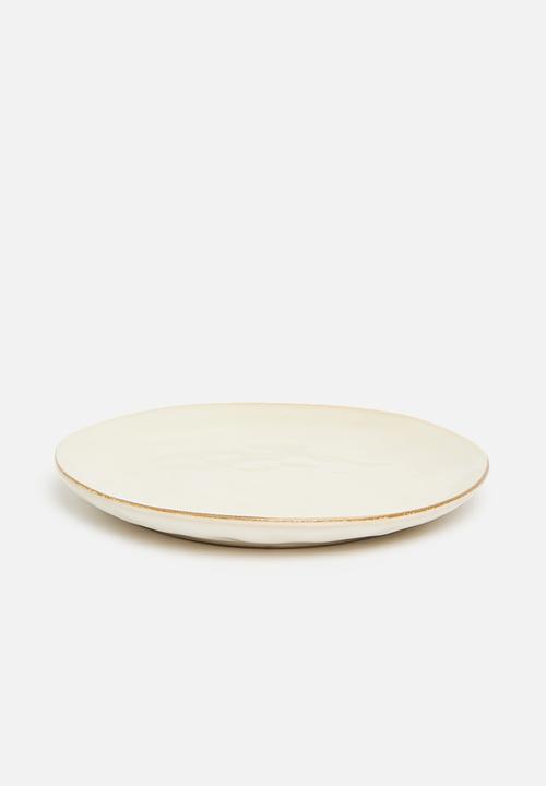 Excellent Houseware - Marta stoneware side plate set of 4 - Natural