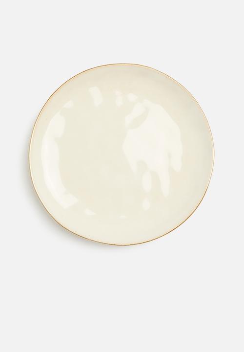 Excellent Houseware - Marta stoneware side plate set of 4 - Natural