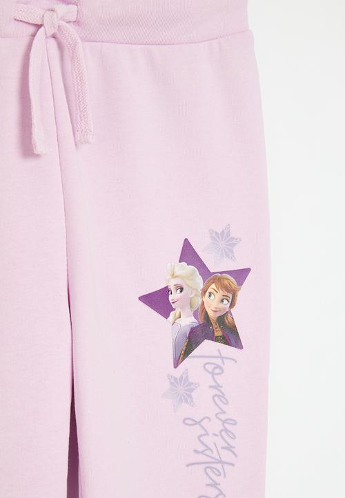 H&M - Printed joggers - Light pink Frozen