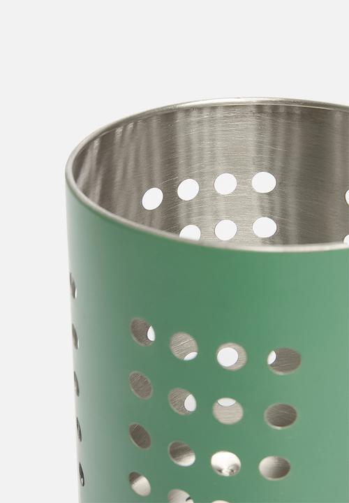 Excellent Houseware - Vevo stainless steel cutlery holder - Green