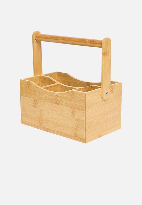 Excellent Houseware - Bamboo utensil organiser - natural