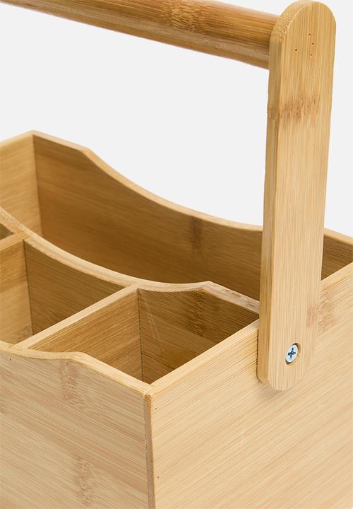 Excellent Houseware - Bamboo utensil organiser - natural