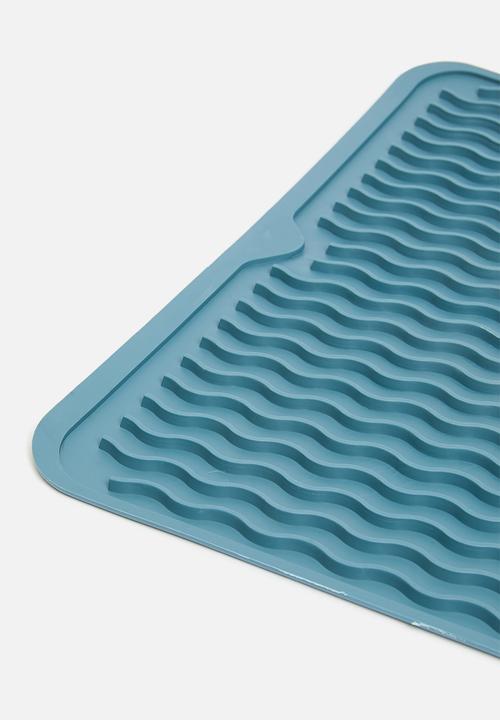 Excellent Houseware - Dish draining mat - blue