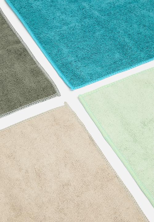 Excellent Houseware - Microfiber cloth set of 4 - multi