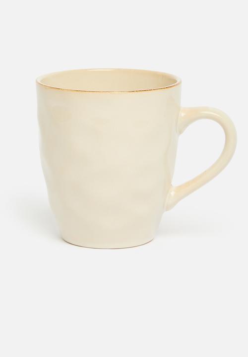 Excellent Houseware - Marta stoneware mug set of 4- Natural