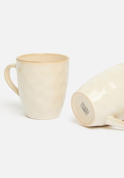 Excellent Houseware - Marta stoneware mug set of 4- Natural
