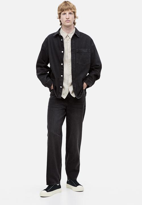 H&M - Regular fit denim overshirt - black