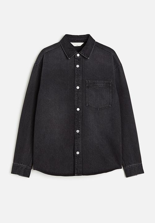 H&M - Regular fit denim overshirt - black