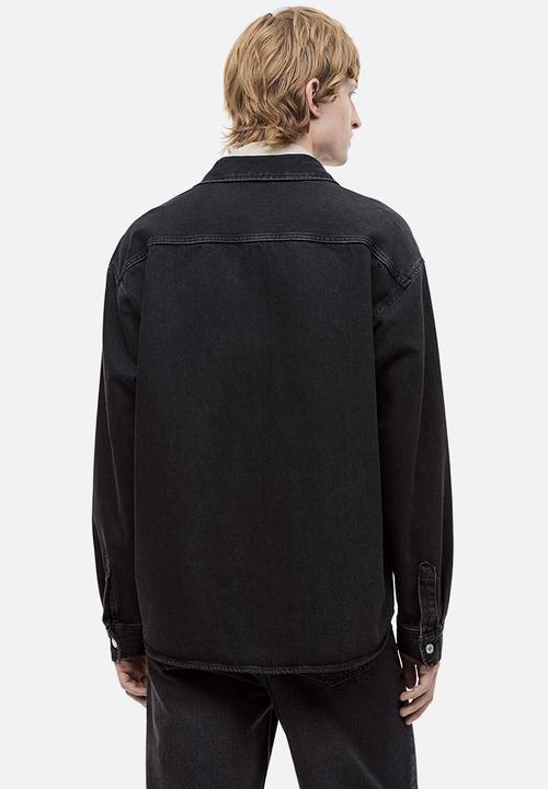 H&M - Regular fit denim overshirt - black