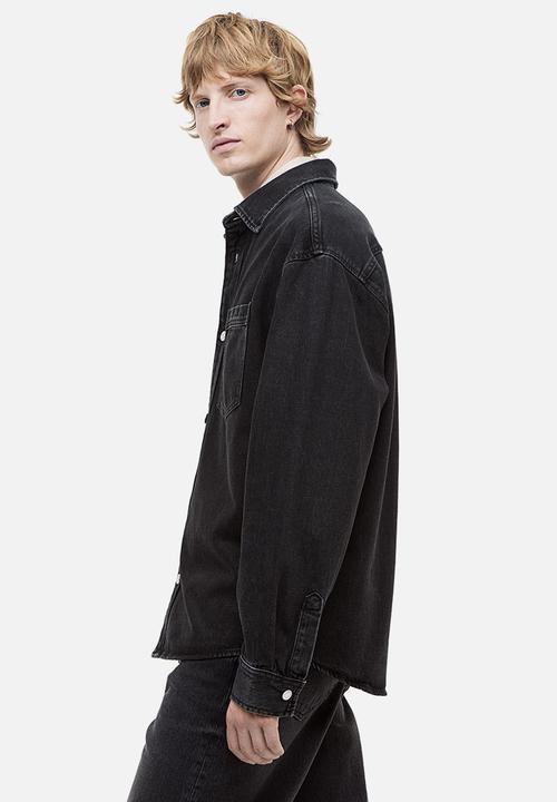 H&M - Regular fit denim overshirt - black