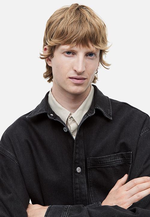 H&M - Regular fit denim overshirt - black