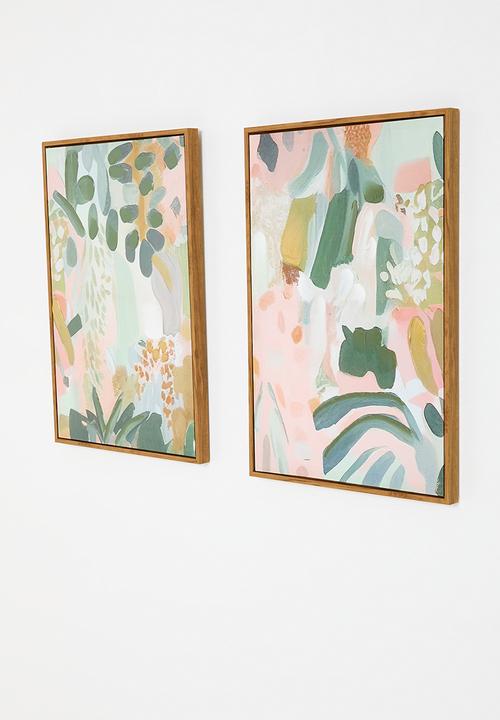 Sixth Floor - Jungle Fever Textured Wall Art  set of 2